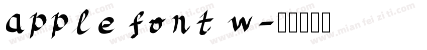 apple font w字体转换